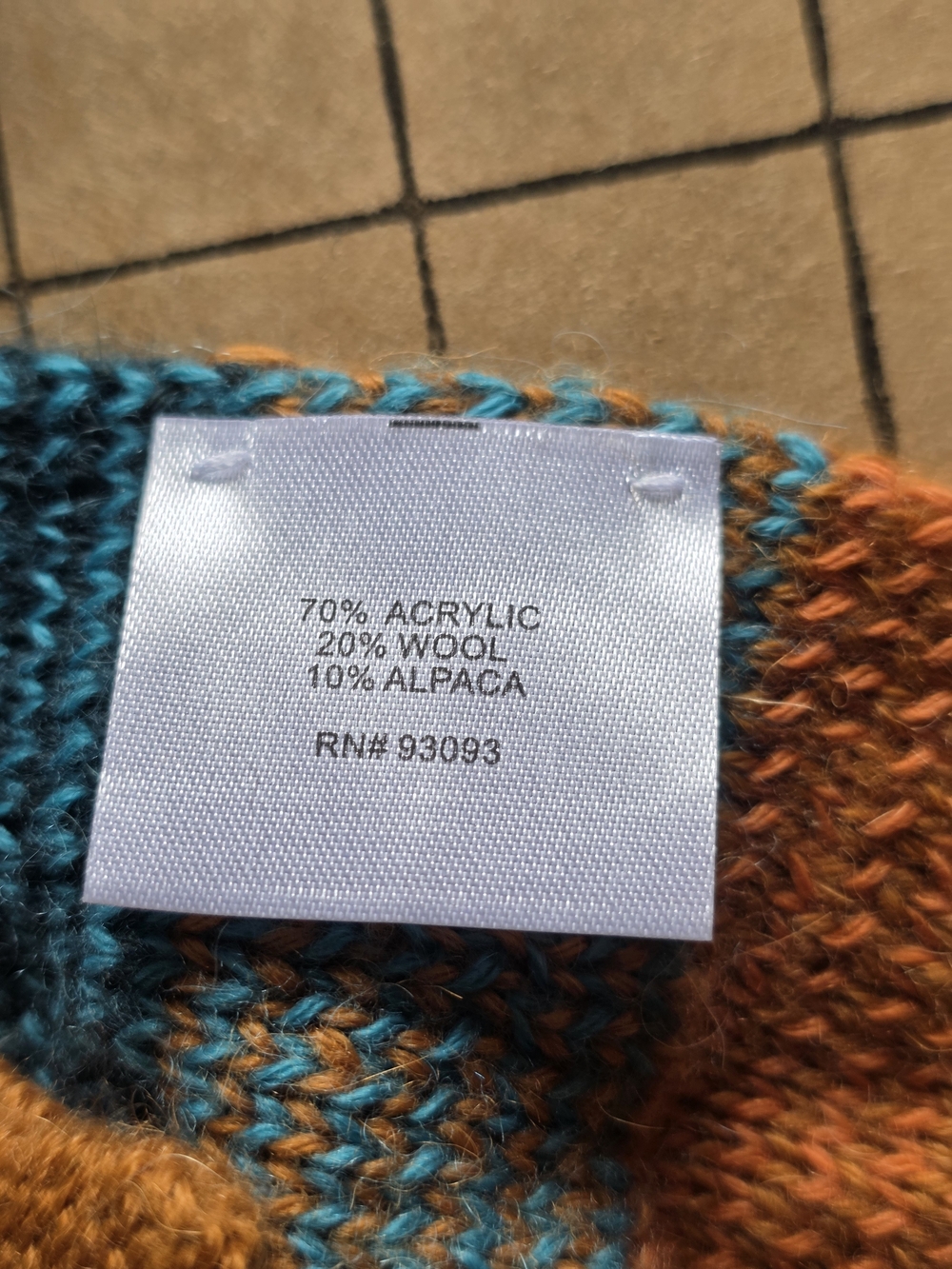 tyler böe Alpaca Wool Blend Knit Poncho M/L Multicolor Geometric Pattern - Picture 4 of 8